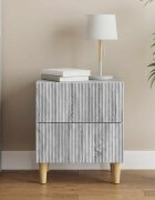 vidaXL Нощен шкаф Сива сонома 43 x 345 x 48 см Инженерна дървесина