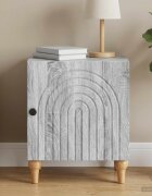vidaXL Нощен шкаф Сива сонома 43 x 345 x 50 см Инженерна дървесина