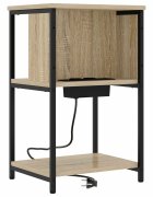 vidaXL Нощен шкаф Сонома дъб 38 x 31 x 61 см Инженерна дървесина