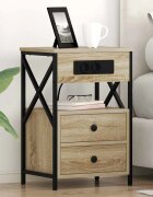 vidaXL Нощен шкаф Сонома дъб 40 x 31 x 60 см Инженерна дървесина