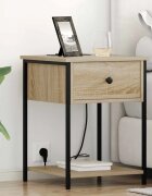 vidaXL Нощен шкаф Сонома дъб 42 x 41 x 56 см Инженерна дървесина