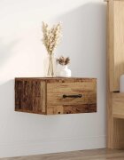 vidaXL Нощен шкаф Старо дърво 35 x 35 x 20 см Инженерна дървесина