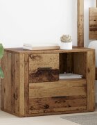 vidaXL Нощен шкаф Старо дърво 35 x 60 x 50 см Инженерна дървесина