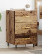 vidaXL Нощен шкаф Старо дърво 40 x 40 x 66 см Инженерна дървесина