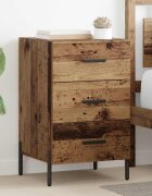 vidaXL Нощен шкаф Старо дърво 40 x 40 x 66 см Инженерна дървесина