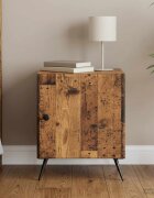 vidaXL Нощен шкаф Старо дърво 43 x 345 x 50 см Инженерна дървесина