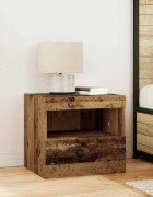 vidaXL Нощен шкаф Старо дърво 50 x 40 x 45 cm Инженерна дървесина