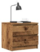 vidaXL Нощен шкаф Старо дърво 50x40x43.5