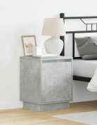 vidaXL Нощен шкаф Циментено сиво 39 x 345 x 50 см Инженерна дървесина