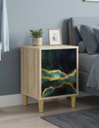 vidaXL Нощен шкаф WIJHE 2 бр. Дъб сонома 36 x 33 x 50 см