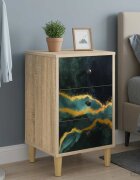 vidaXL Нощен шкаф WIJHE 2 бр. Дъб сонома 36 x 33 x 60 см
