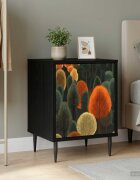 vidaXL Нощен шкаф ZAANDAM Черен дъб 36 x 33 x 51 см