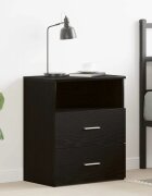 vidaXL Нощна маса Черния дъб 50 x 32 x 60 см Инженерна дървесина