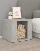vidaXL Нощна масичка бетонно сива 41x40x36 см инженерно дърво