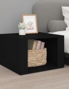 vidaXL Нощна масичка черна 57x55x36 см инженерно дърво