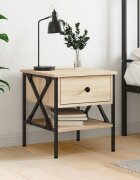 vidaXL Нощна масичка дъб сонома 40x42x45 см инженерно дърво