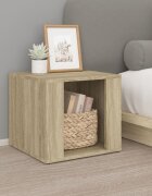 vidaXL Нощна масичка дъб сонома 41x40x36 см инженерно дърво