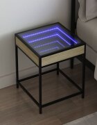 vidaXL Нощна масичка с Infinity LED сонома дъб 40x40x51 см