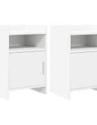 vidaXL Нощни маси 2 бр. Бяло 40 x 36 x 60 см Инженерна дървесина