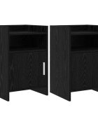 vidaXL Нощни маси 2 бр. Черен дъб 40 x 36 x 60 см Инженерна дървесина