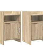 vidaXL Нощни маси 2 бр. Дъб сонома 40 x 36 x 60 см Инженерна дървесина