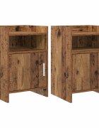 vidaXL Нощни маси 2 бр. Старо дърво 40 x 36 x 60 см