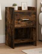 vidaXL Нощни маси Опушен дъб 40 x 30 x 60 cm Инженерна дървесина