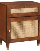 vidaXL Нощни маси с чекмедже 50 x 33 x 60 см Солидно мангово дърво