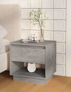 vidaXL Нощни шкафче бетонно сиво 45x34x44 см инженерна дървесина