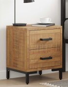 vidaXL Нощни шкафчета 2 бр 36x30x45 см борово дърво масив