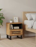 vidaXL Нощни шкафчета 2 бр 40x34x46 см грубо дърво масив