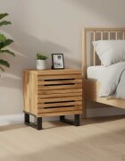 vidaXL Нощни шкафчета 2 бр 40x34x46 см грубо дърво масив