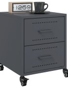 vidaXL Нощни шкафчета 2 бр антрацит 36x39x435 см стомана