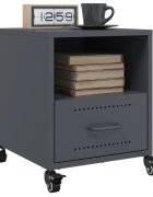 vidaXL Нощни шкафчета 2 бр антрацит 36x39x435 см стомана