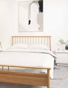 vidaXL Нощни шкафчета 2 бр бели 35x34x32 см борово дърво масив