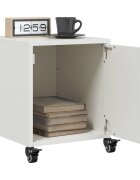 vidaXL Нощни шкафчета 2 бр бели 36x39x435 см стомана