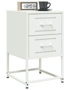 vidaXL Нощни шкафчета 2 бр бели 36x39x605 см стомана
