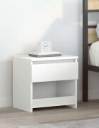 vidaXL Нощни шкафчета 2 бр бели 40x30x39 см инженерно дърво