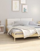 vidaXL Нощни шкафчета 2 бр бели 40x30x40 см борово дърво масив