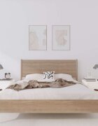 vidaXL Нощни шкафчета 2 бр бели 40x34x35 см борово дърво масив