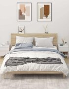 vidaXL Нощни шкафчета 2 бр бели 40x35x50 см