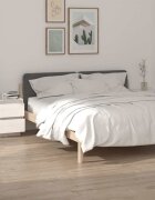 vidaXL Нощни шкафчета 2 бр бели 40x35x50 см борово дърво масив