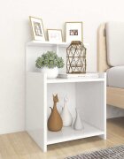 vidaXL Нощни шкафчета 2 бр бели 40x35x60 см инженерно дърво