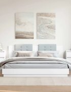 vidaXL Нощни шкафчета 2 бр бели 40x35x625 см инженерно дърво