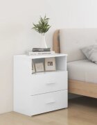 vidaXL Нощни шкафчета 2 бр бели 50x32x60 см