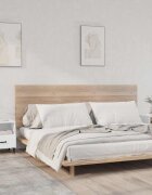 vidaXL Нощни шкафчета 2 бр бели инженерно дърво