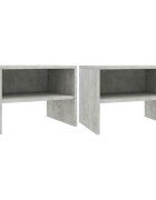 vidaXL Нощни шкафчета 2 бр бетонно сив 40x30x30 см инженерно дърво