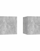 vidaXL Нощни шкафчета 2 бр бетонно сиви 305x30x30 см инженерно дърво