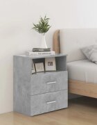 vidaXL Нощни шкафчета 2 бр бетонно сиви 50x32x60 см
