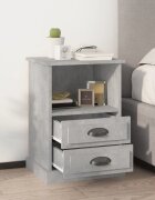 vidaXL Нощни шкафчета 2 бр бетонно сиво 43x36x60 см